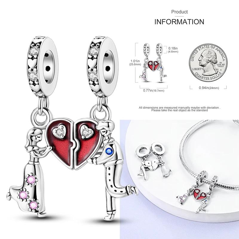 New In Charms Copper Beads Pendant Boys Girls Sparkling Zircon For Original Bracelets Fine Jewelry Gift