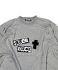 SK8ER ROCK Rock Cross Destroyed T-Shirt ((Melange Gray))