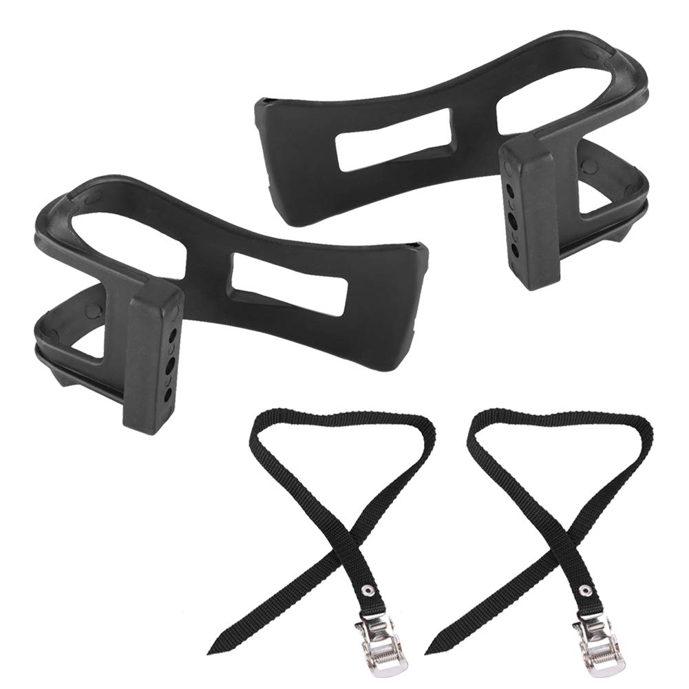 1 Set of Bicycle Pedal Foot Fender Toe Pedal Clips Straps for Fixed Gear and Road Bikes Non-Slip &