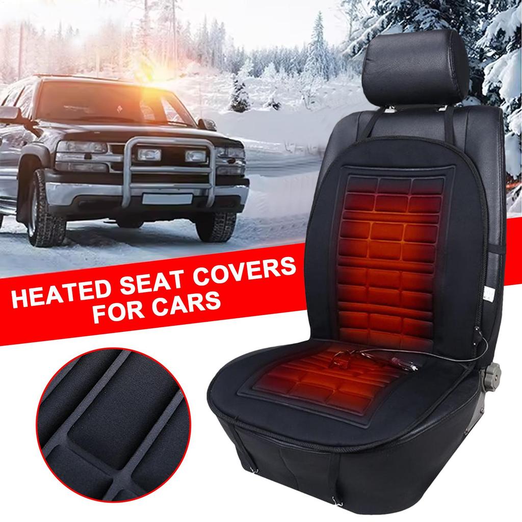 Heated Car Seat Cushion Winter Warmer Automotive Supplies 12V Seat Warmer for Car with 2 Levels for RV Truck Sedan Pickup