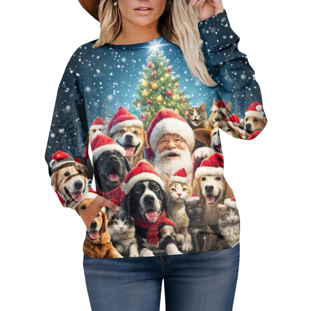 Christmas Sweatshirts For Women Sweater Cute Shirt Fall Pullover Top