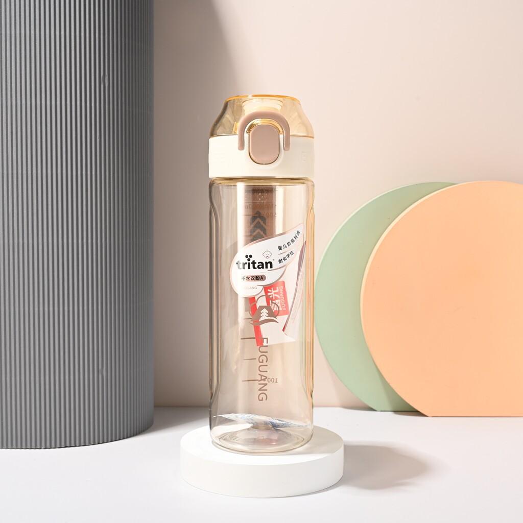 Fu-Guang Sport Water Bottle Tritan Large Capacity Men’s New Model Heat-Resistant Child/Student Portable Plastic Graduated Cup 600ml белый