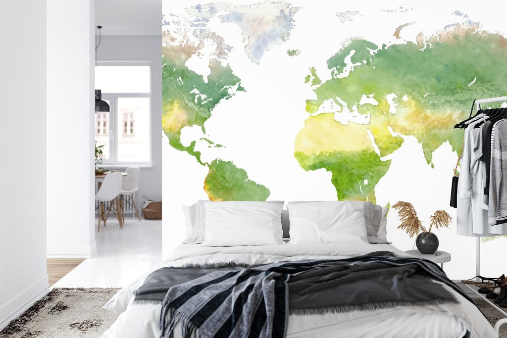 Photomural World Map Self-Adhesive Mural 208x146