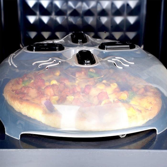 Couvercle de plaque micro-ondes - LESHP - 1 pièce - Blanc - Anti-éclaboussures - Magnétique