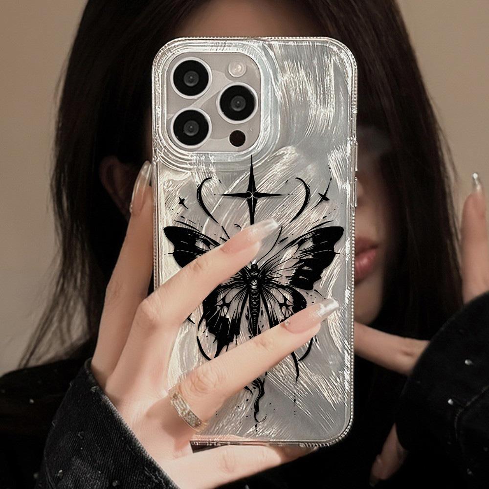 Husă de telefon Feather Luster pentru Samsung A53 A14 A33 A12 A32 S24 S23 Plus S20 S21 FE pentru iPhone 17 15 16 13 Pro 17 16 Pro Max Husă de telefon cu fundă fluture
