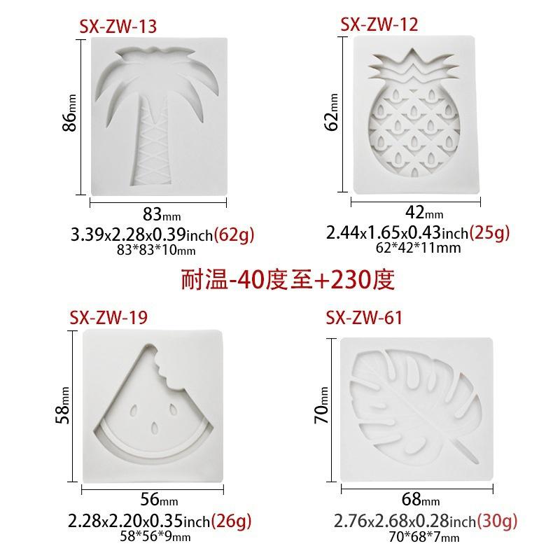 Pineapple Flower leafs veiner silicone cake mold fondant sugar mould