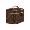 Louis Vuitton Pěkný Elegantní Tvar Lv Monogram Kovová Hlava Zipu Potahované Plátno Kosmetická Taška Kabelka Mini Dámské Kabelky Hnědá M44495