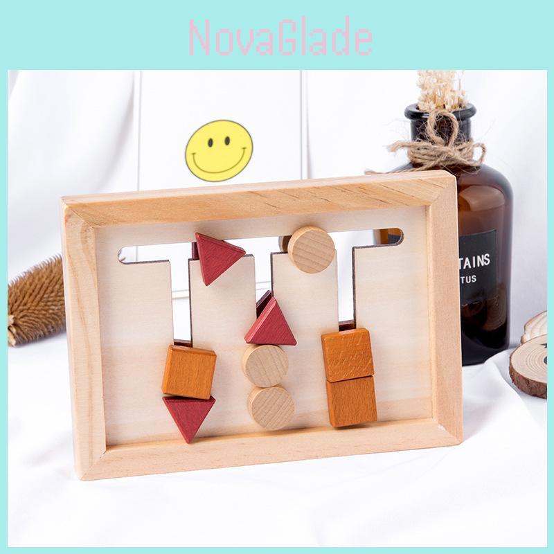 Wooden Shape Matching Game Board Children Puzzle Toy For Early Learning