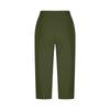 Women's Casual Fashion High-Waisted Cropped Pants With Pockets