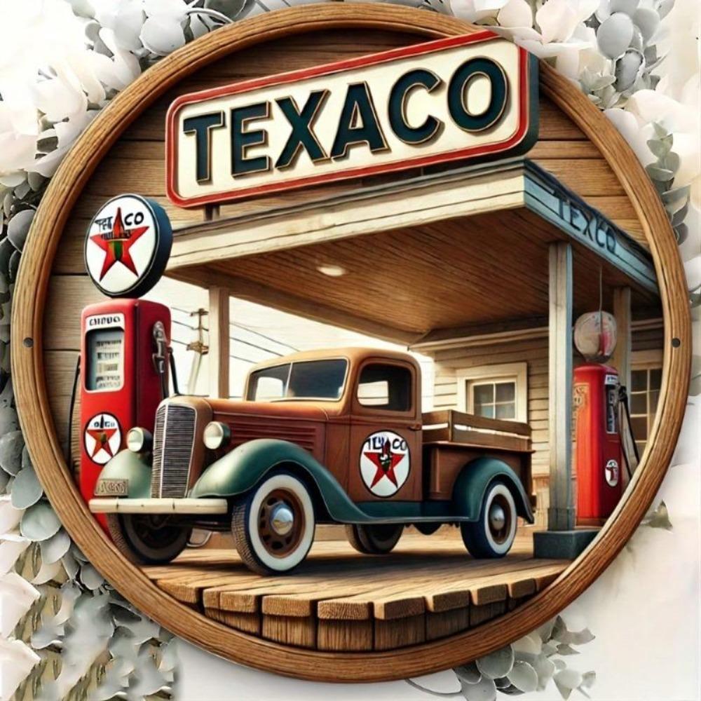 Texaco Vintage Metal Tin Sign Retro Garage Wall Decor Rustic Gas Station Artwork Aluminum Home Decor