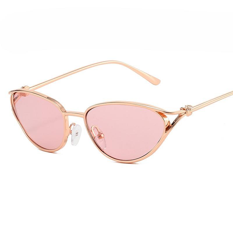 Fashion Small Metal Frame Cat Eye Sunglasses Women Trendy Driving Sun Glasses 2026 Luxury Brand Eyeglasses