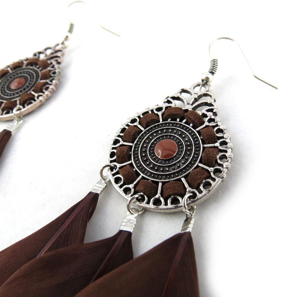 Les Trésors De Lily [N1149] - Boucles Créateur 'Cheyennes' marron