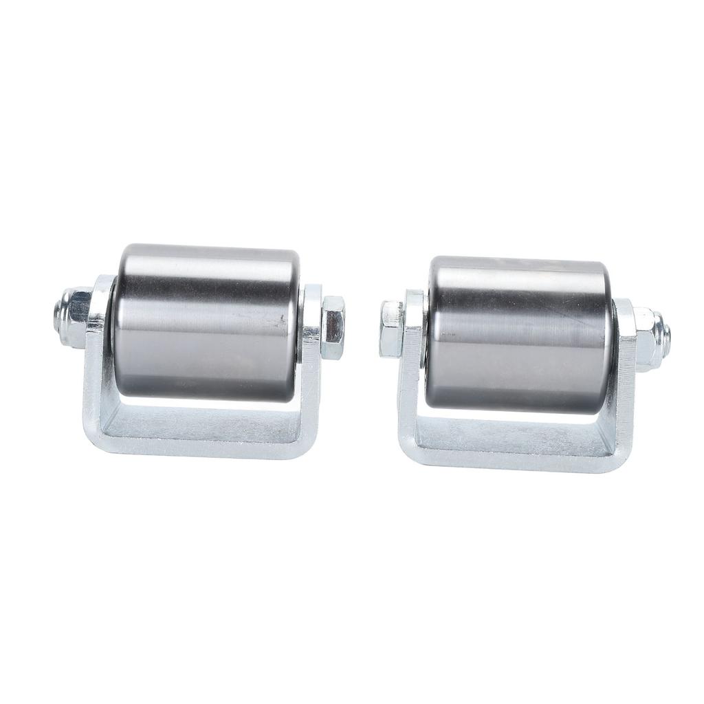 2pcs Weld On Trailer Rollers 2 Inch Chassis Protection Heavy Duty Steel Micro RV Skid Wheels
