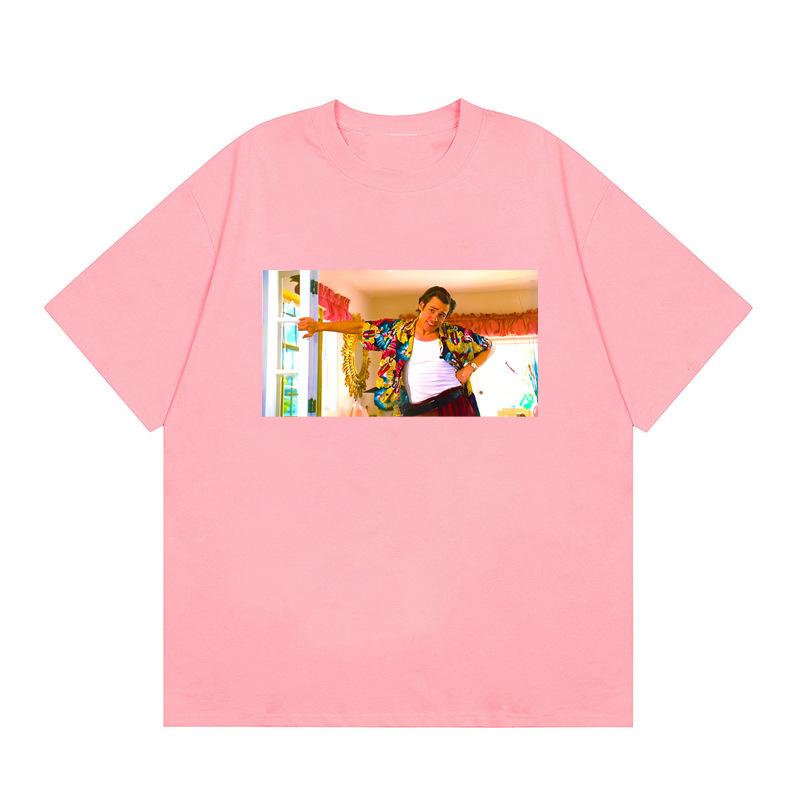 Trendy brand PALACE Jim Carrey movie character triangle print men's and women's loose casual summer short-sleeved T-shirt t