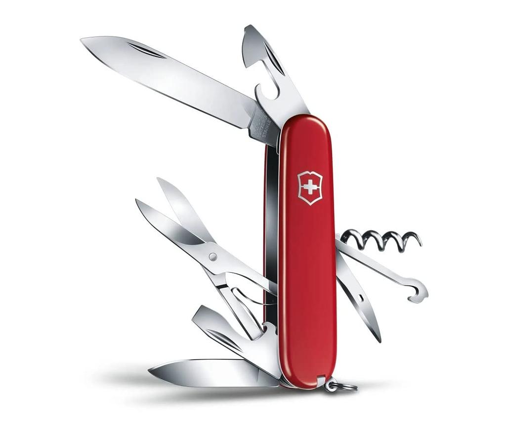 VICTORINOX Climber Red Outdoor Camping Outdoor Multi Tool Multi Tool Emergency Disaster Prevention Multi Convenient Compact Scissors Multi Hook