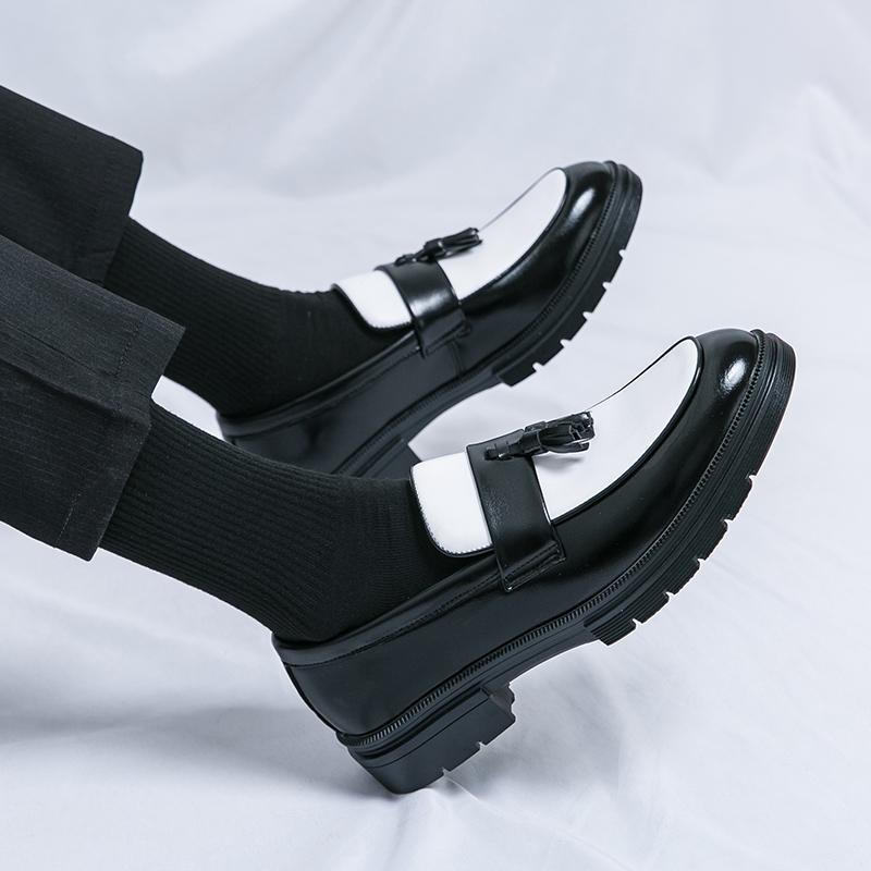Fashion Men's High Quality Leather Shoes Slip-on Formal Oxfords Footwear Loafers Driving Party Dating Business Work Shoes Tassel Loafers