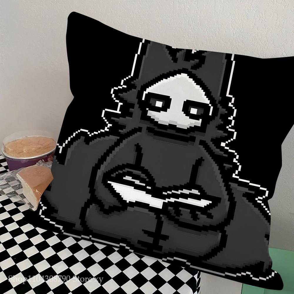C-Changed Furry Game Pillow Case Square Pillow Bedroom Sofa Leisure Comfort Cushion Car Living Room Home Decoration