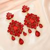 Fashion Lady Geometric Crystal Earrings With Irregular Design For Elegant Occasions