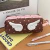 New Angel Stars Pen Bag Large Capacity with Handle Stationery Bag Cartoon Gift Cosmetic Bag Students Supplies