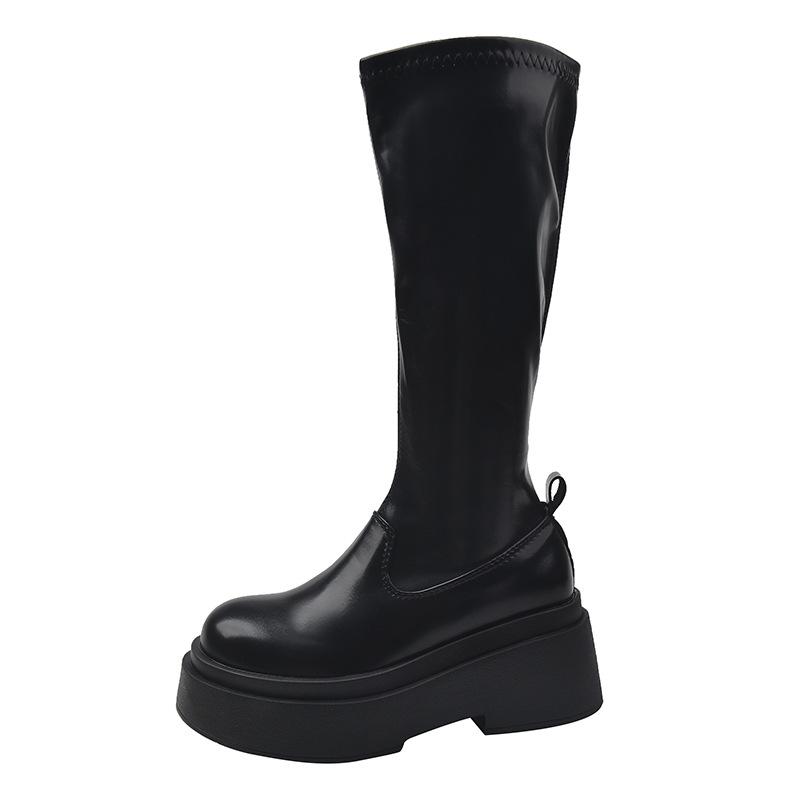 Aber kniehohe Ritterstiefel Damen Herbst neue Plateau-Stiefel Spice Girl Temperament Modestiefel