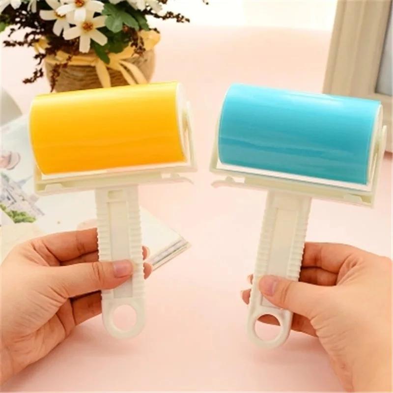 Water-washable Roller with Cover, Portable Clothes, Carpet Sheets, Wool-absorbing and Dust-adhering Roller Household Tools
