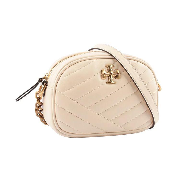 Tory Burch TB Kira Lambskin Quilted Leather Chain Shoulder Bag Women Shoulder Bag Cream-White 90450-122