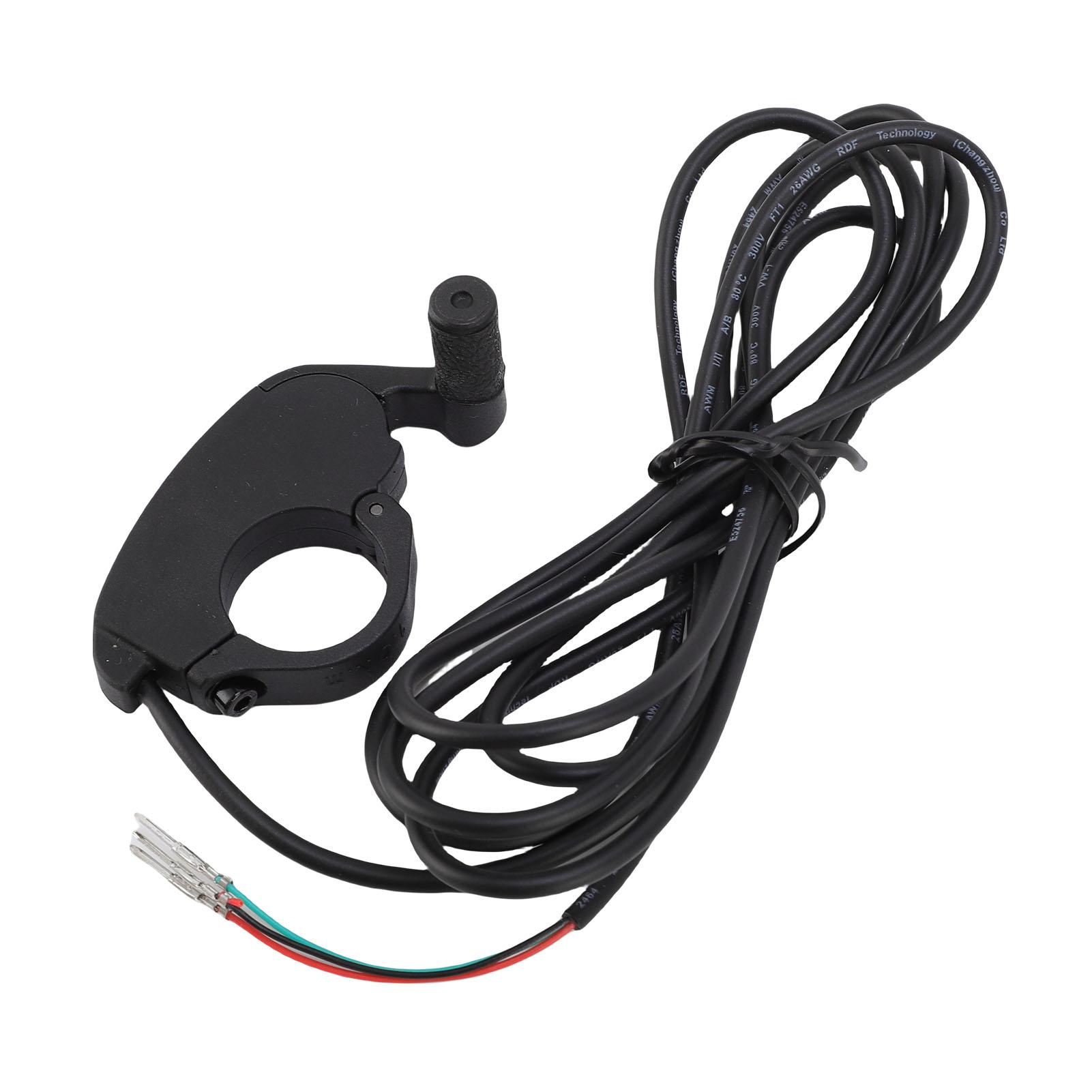 

Electric Scooter Thumb Throttle Right Hand Electric Bike Finger Throttle Accelerator with Male Connector Forward Push