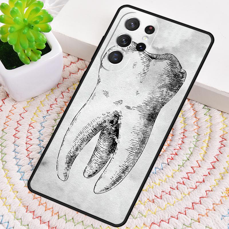 Dentist Tooth Pattern soft Phone Case for Samsung Galaxy note 10 pro S26 Ultra S23 S24 FE S25 S21 S22 PLUS shockproof Cove