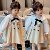 Lezalic Baby Balloon Long Kindergarten Entrance Graduation Girls Dress, Formal, Ribbon, Sleeves, Lace, Sleeves, Kids, Ceremony, Ceremony, Wedding,