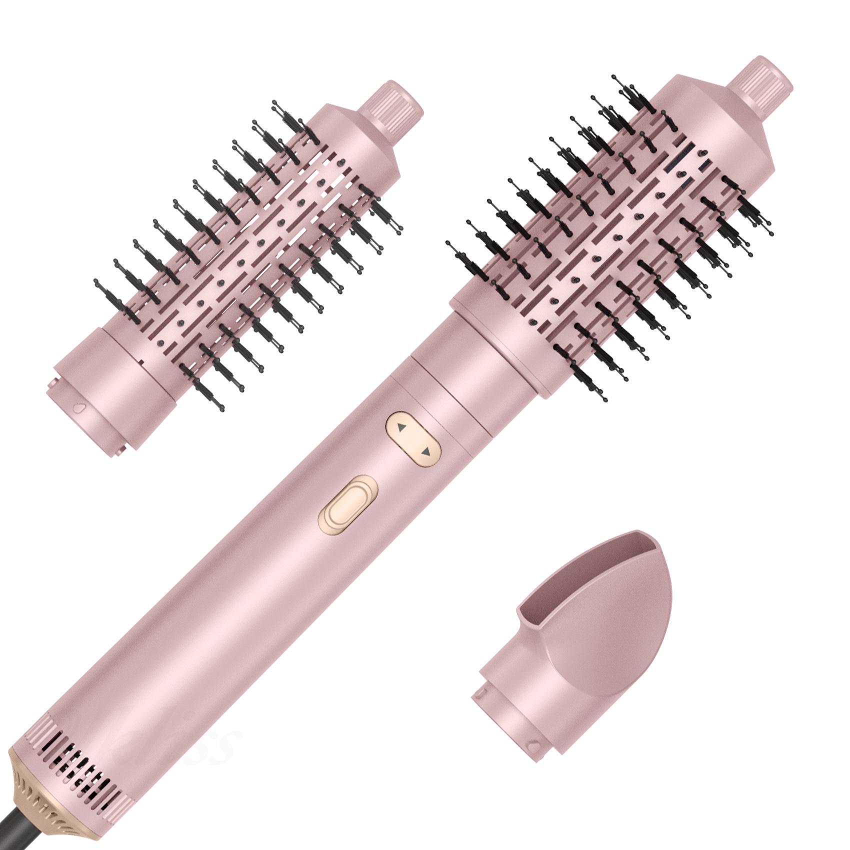 Cross-Border Multifunctional 3-in-1 Curling Iron & Hair Dryer EU Plug розовый
