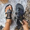 Large Size Flat Sandals Women Summer Outer Hollow Out Clip Toe Sandals Women