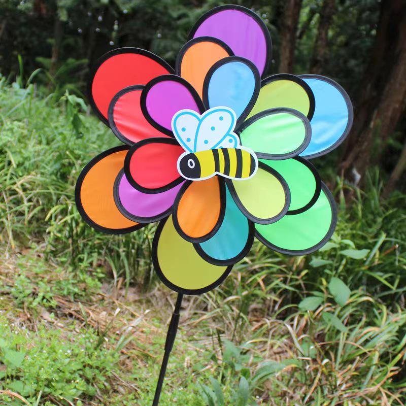 Children's Colorful Sunflower Sequin Pinwheel Toy