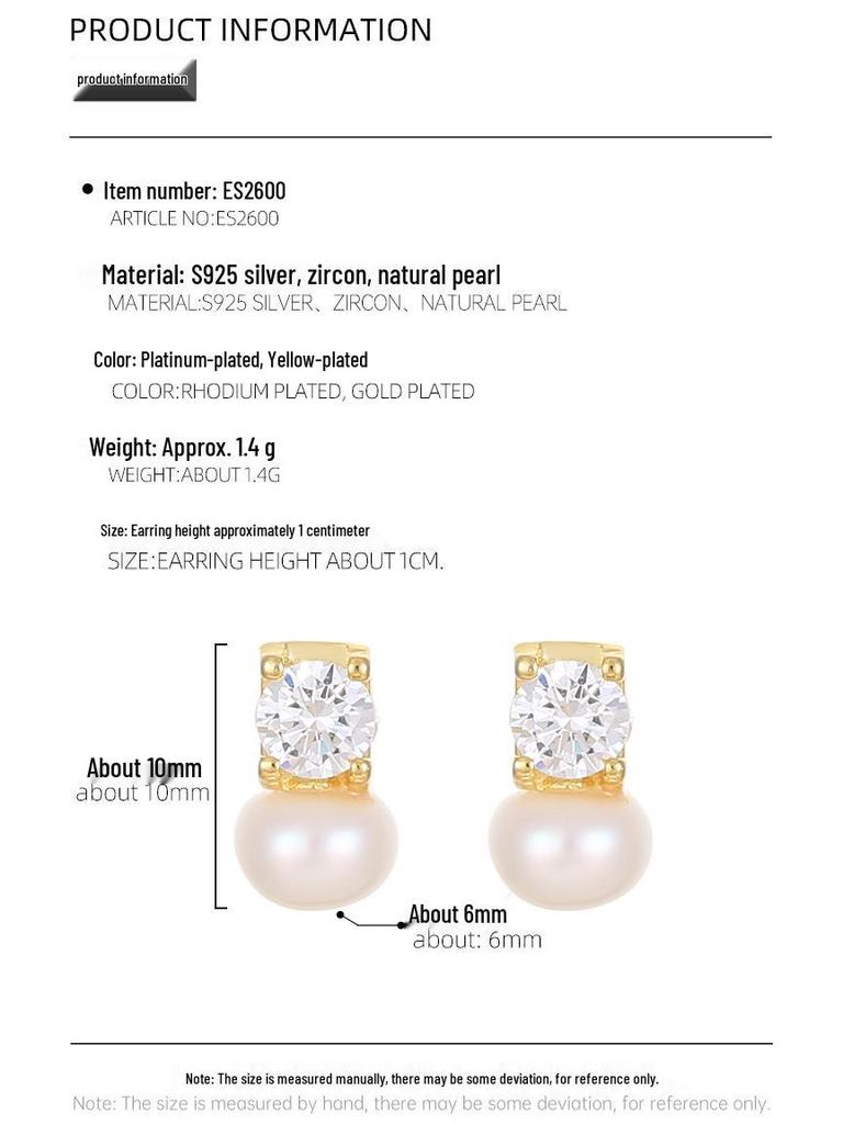Banyan Tree Zircon Pearl S925 Silver Earrings for Women - Stylish Commuter Jewelry Trend