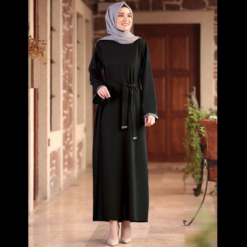 Middle Eastern Women's Evening Abaya - Long Muslim Dress