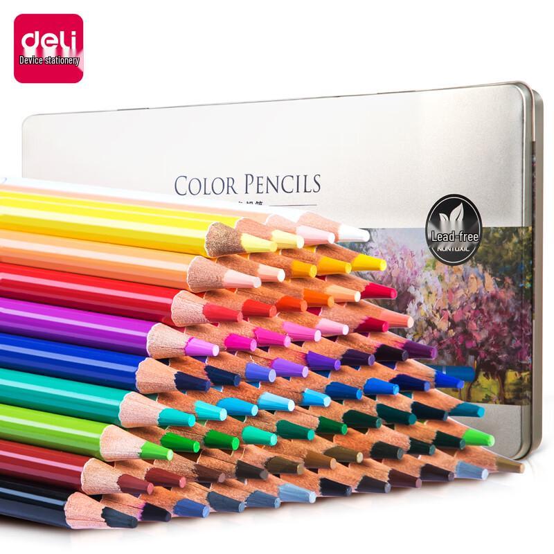 Deli 72-Color Oil-Based Art Pencils Set
