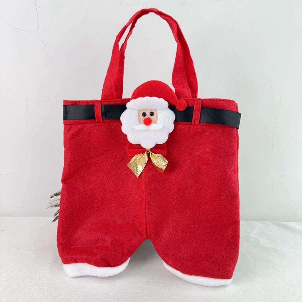Schleife Dekoration Weihnachtshose Claus Hose Geschenktüte Süßigkeitentüte Geschenktüte Kinder Urlaub Snacktüte Geschenktüte