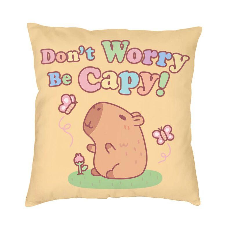 Custom Cute Capybara Cushion Cover Sofa Home Decor Square Throw Pillow Case 40X40Cm