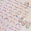 5D Mini Flowers Colorful Wreath Daisy Delicate Shiny Rhinestone Spring Self Adhesive NailArt Decorations Stickers Manicure Decal