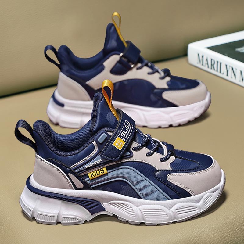 Boys' Winter 2025 Fleece-Lined Cotton Sports Shoes