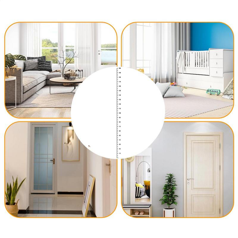 Height Wall Sticker Minimalist pure black height sticker  Wall Height Chart Ruler Decal Sticker Decal Sticker for Kindergartens