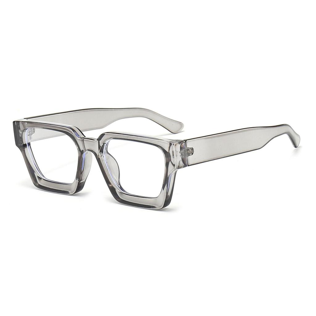 Women's Thick Square Frame Sunglasses: High-End UV Protection, Full Frame, Versatile Street Style.