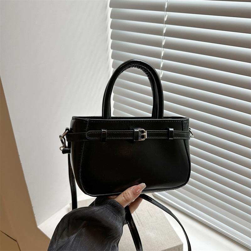 Womens Pu Small Square Bag With Top Zipper And Internal Phone Pocket For Daily Use
