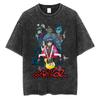 Washed Vintage Rock Band Gorillaz The Now Now Album Graphic Tshirts Men Women Clothing Hip Hop Punk Oversized Crewneck T Shirts