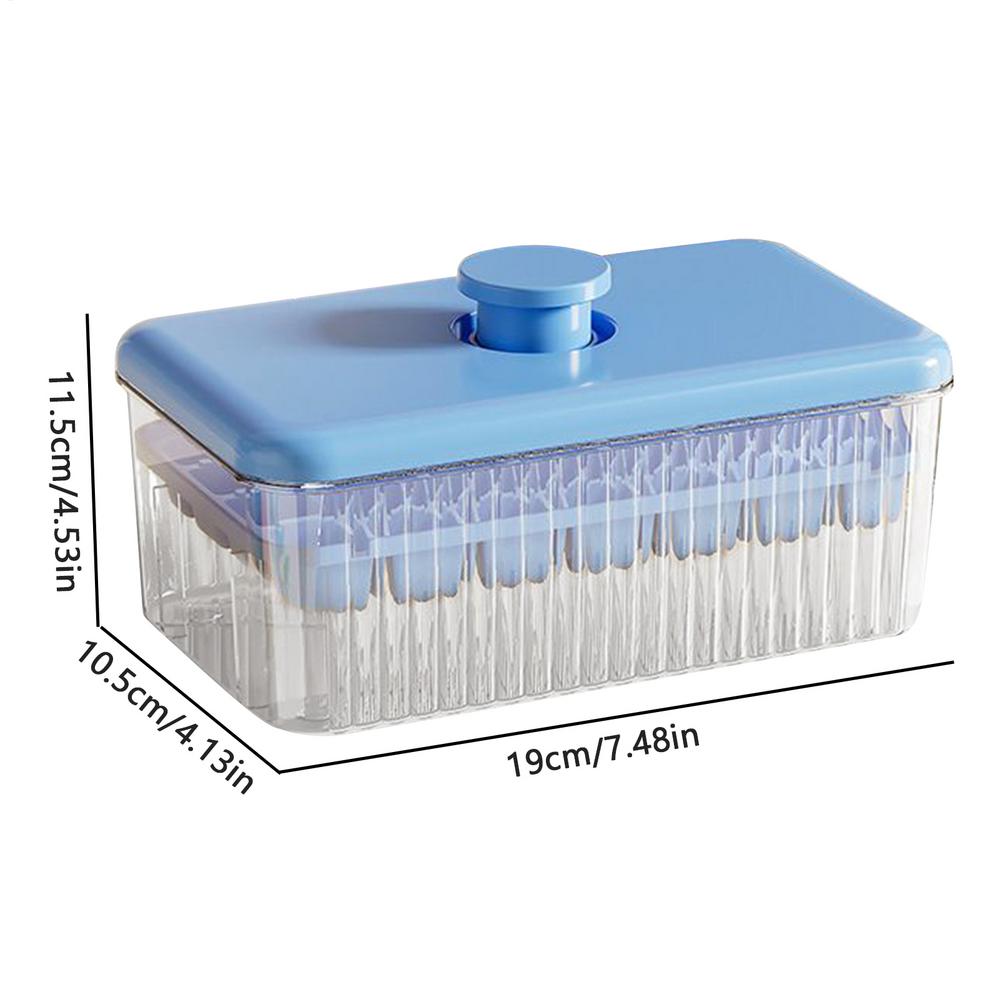 Ice C Ube Tray with Lid and Bin Square 56-cube Easy Release I Ce Cube Molds Kitchen Accessories Bar DIY Iced Drink Maker Tool