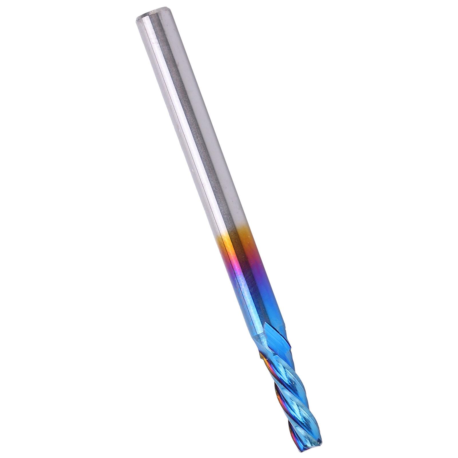 

4-зубая концевая фреза из вольфрамовой стали с нано-синим покрытием, фреза с прямым хвостовиком для ЧПУ(3.175 x 2.5 x 8 )