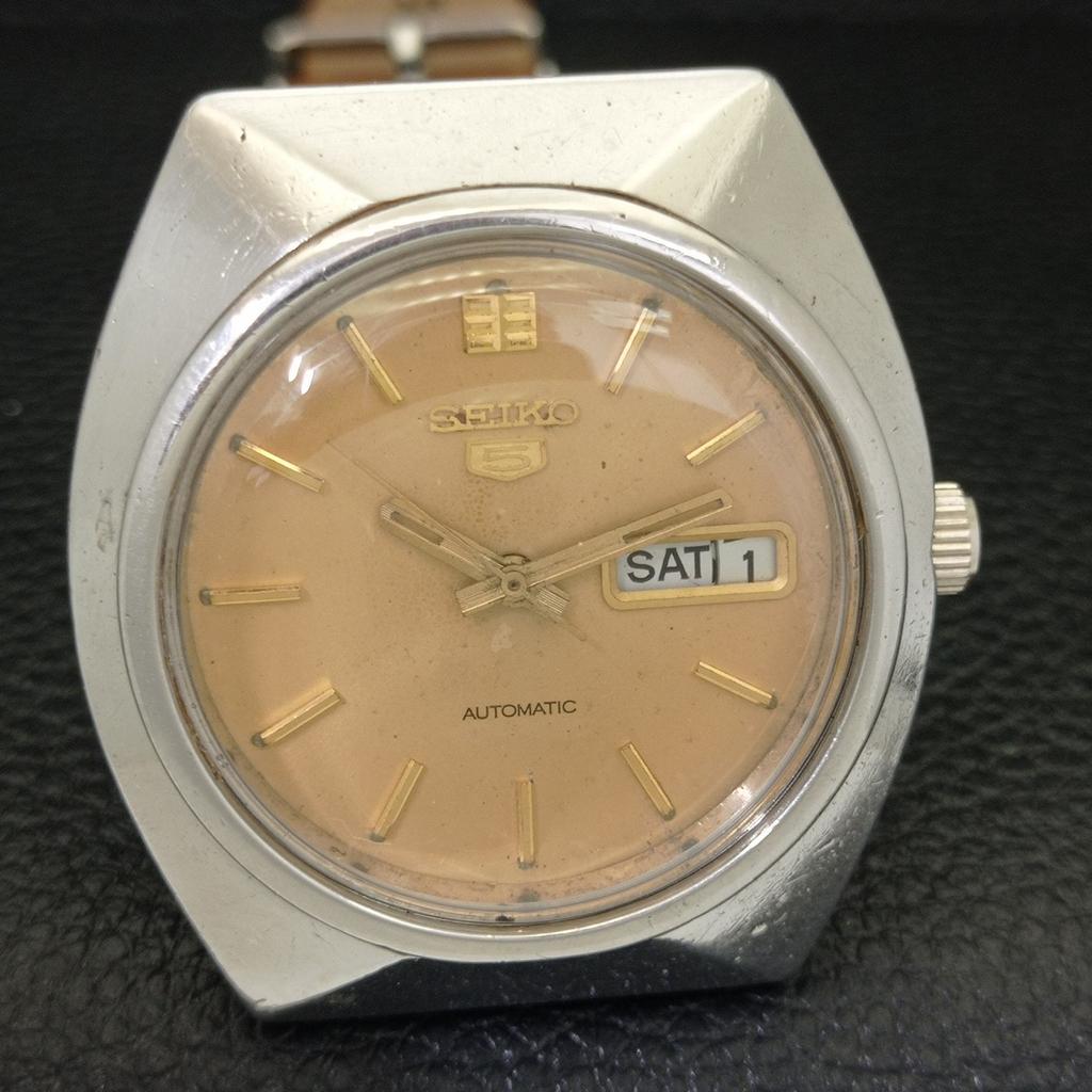 CEAS BĂRBĂTESC AUTOMATIC SEIKO 5 VINTAGE UZAT 6119B JAPONIA CADRAN ORIGINAL a433858-2 R119-a433858