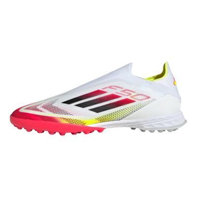 F50 Pro TF Confortável (Pinos de borracha) Sapatos de Futebol PU Antiderrapantes Duráveis Unissex Sapatos de Futebol Branco Vermelho JP7204
