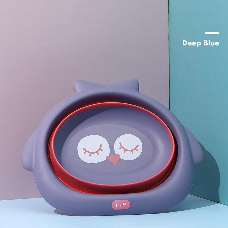 Składana miska do mycia Noworodkowa dziecięca miska do mycia odbytu Kreskówkowa urocza miska do mycia twarzy i stóp dla niemowląt Przenośna miska podróżna