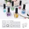 Sturdy Silicone Mould Set for UV Resin Keychains With 4 Liquids and Step By Step Guide for Shaker Effect Creation
