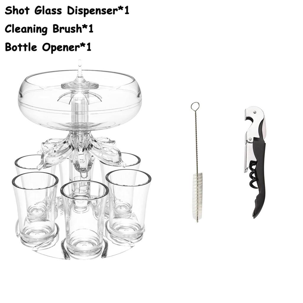 Wielofunkcyjny Dystrybutor Wina Z 6 Kieliszkami Impreza Festiwal Gry Likier Napoje Dystrybutor Do Napełniania Płynami Akcesoria Barowe